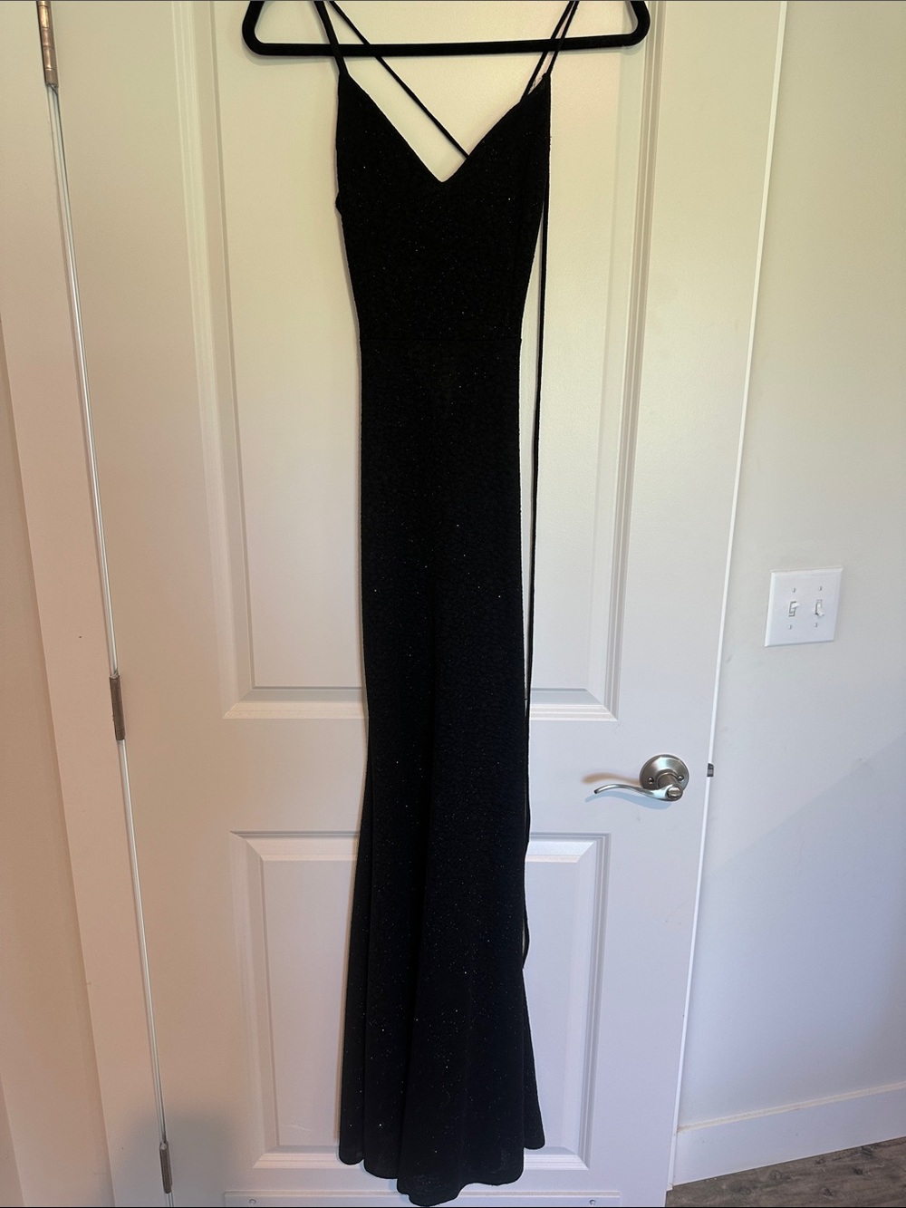 Windsor Black Sparkle Slip Gown